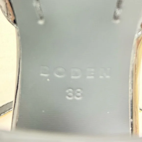 Boden Black Patent Ankle Strap Pumps Court Shoes Pumps Chunky Heels NWOB - Picture 9 of 11